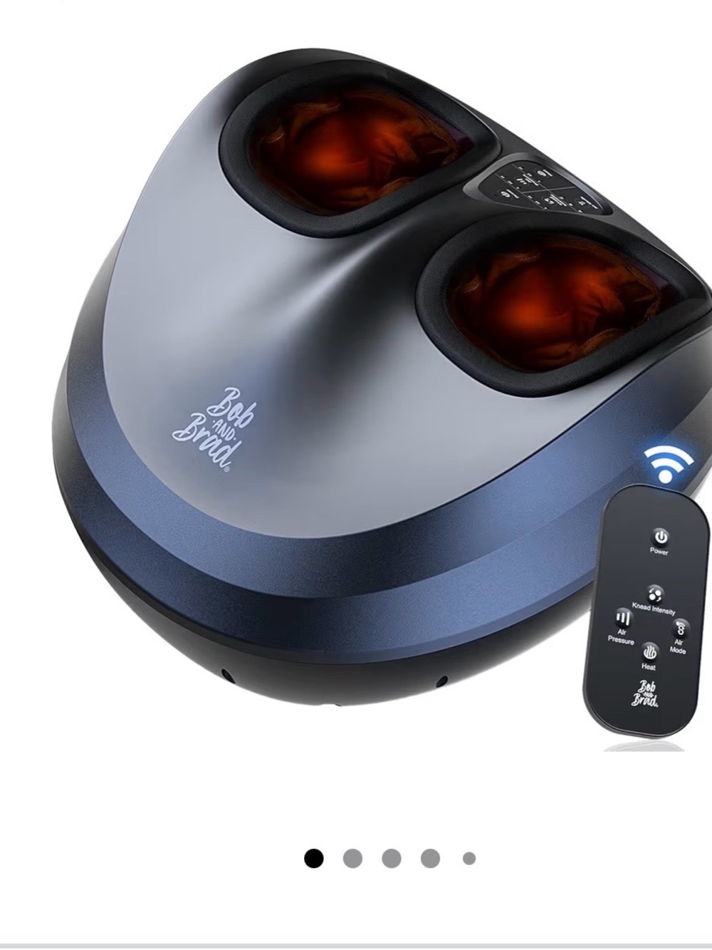 Bob and Brad black and Gray Foot Massager with Controls. Brand new in box.